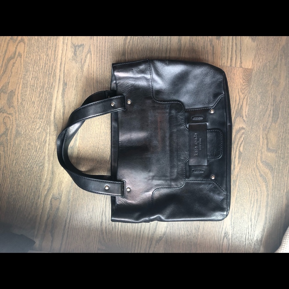 Kate Spade black leather shoulder bag